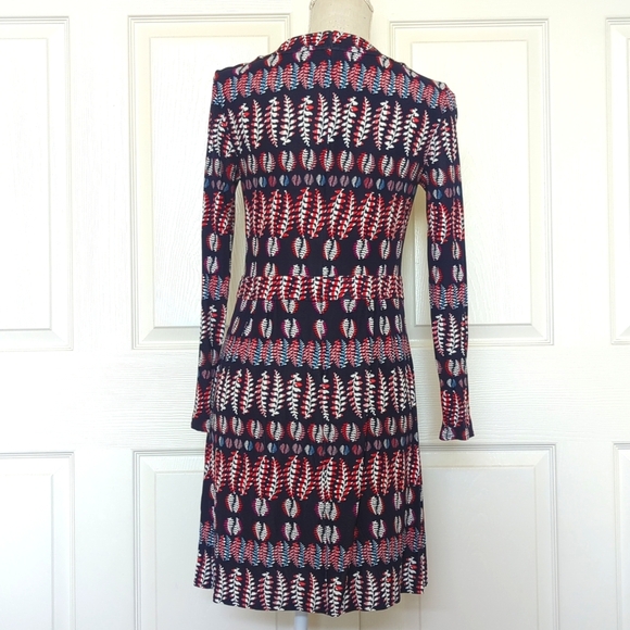 Tory Burch Fantasy Spring Fern Printed Long sleeve Dress - Picture 7 of 9